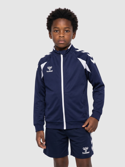 hmlCORE 2.0 TRACK ZIP JACKET KIDS, MARINE/WHITE, model