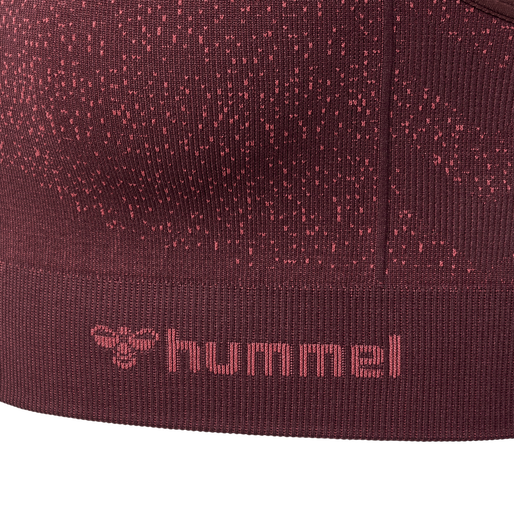 hmlMT FADE SEAMLESS SPORTS TOP, BITTER CHOCOLATE/MINERAL RED, packshot