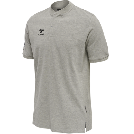 hmlMOVE GRID POLO, GREY MELANGE, packshot