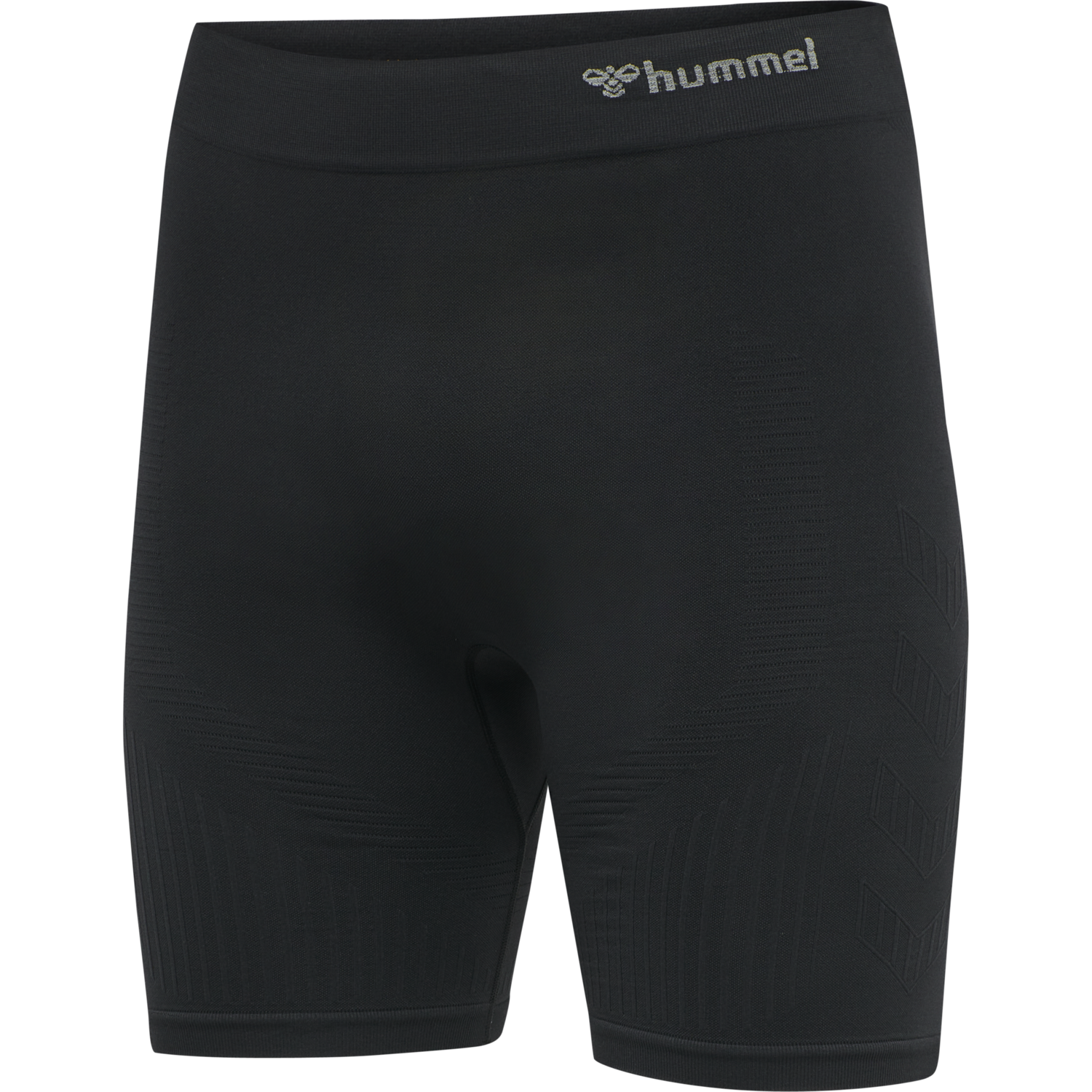 hmlSTROKE SEAMLESS TIGHT SHORTS, BLACK, packshot