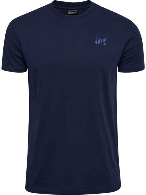 hmlCOURT COTTON T-SHIRT S/S, MARINE, packshot