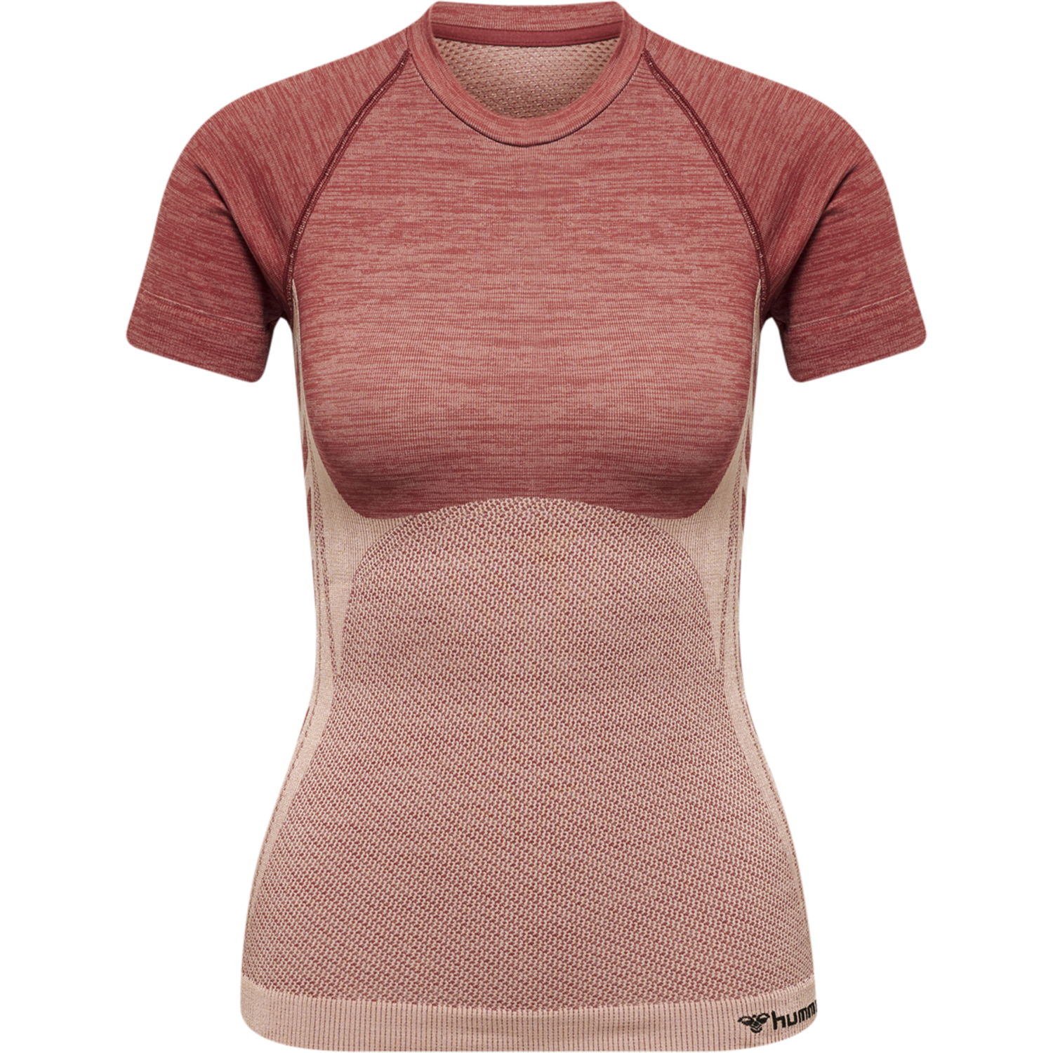hmlCLEA SEAMLESS TIGHT T-SHIRT, WITHERED ROSE/ROSE TAN MELANGE, packshot