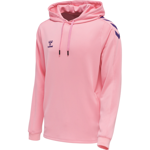 hmlCORE XK POLY SWEAT HOODIE, COTTON CANDY, packshot