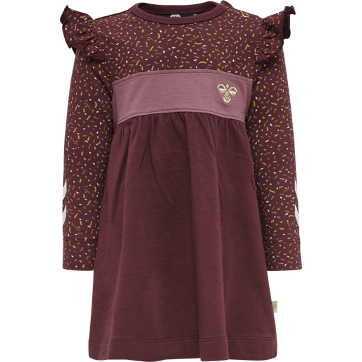 hmlSPRINKEL DRESS L/S, CHOCOLATE TRUFFLE , packshot