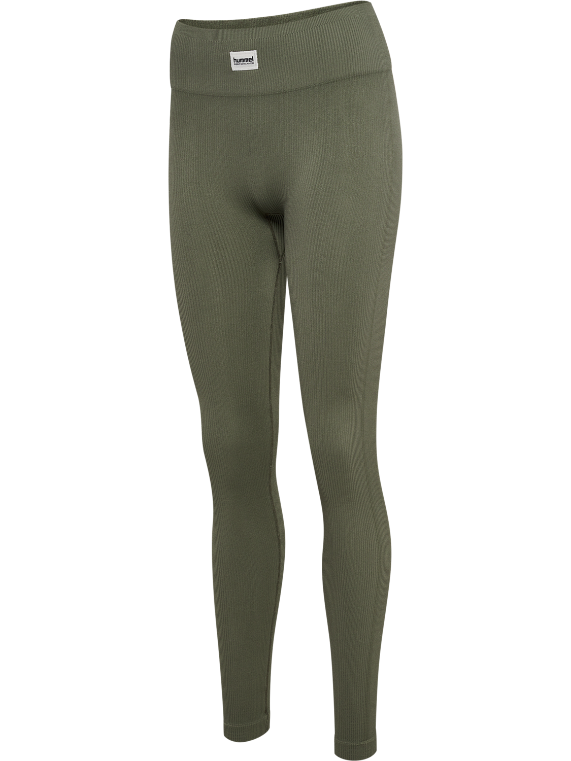 hmlPULSE SEAMLESS RIB MW TIGHTS, DUSTY OLIVE, packshot