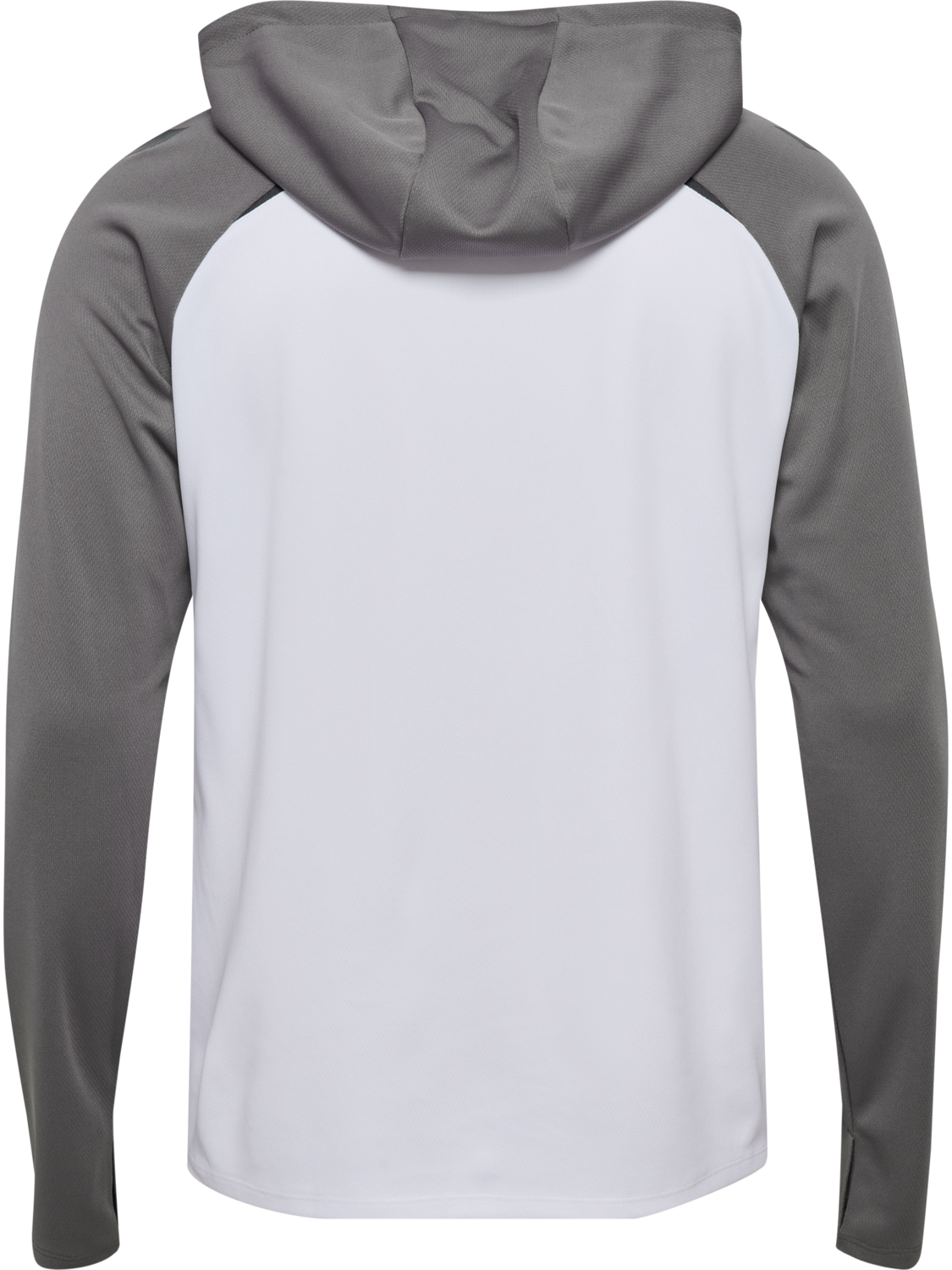hmlLEAD 2.0 ZIP HOODIE, WHITE/STEEL GRAY, packshot