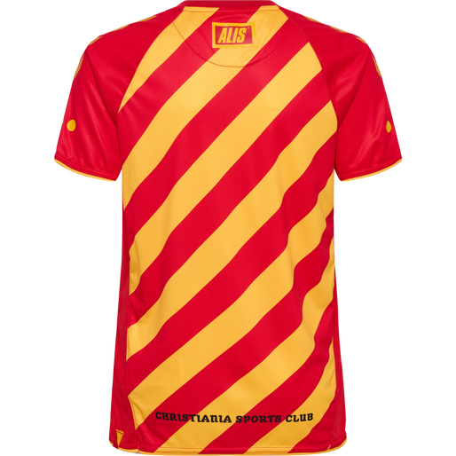 hmlCSC 19/20 KIDS HOME JERSEY S/S, TRUE RED/SPORTS YELLOW W/SPONS hmlCSC 19/20 KIDS HOME JERSEY S/S, TRUE RED/SPORTS YELLOW W/SPONS, packshot