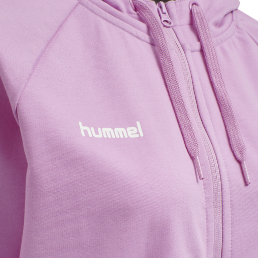 HMLGO COTTON ZIP HOODIE WOMAN, ORCHID HMLGO COTTON ZIP HOODIE WOMAN, ORCHID, packshot