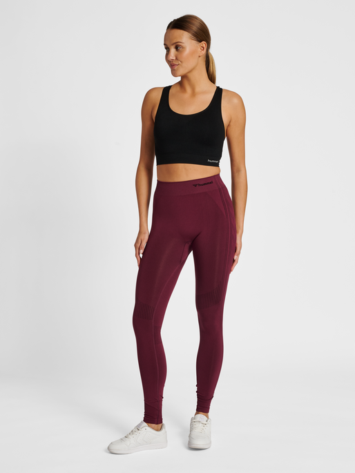 hmlMT SHAPING SEAMLESS MW TIGHTS, ZINFANDEL, model