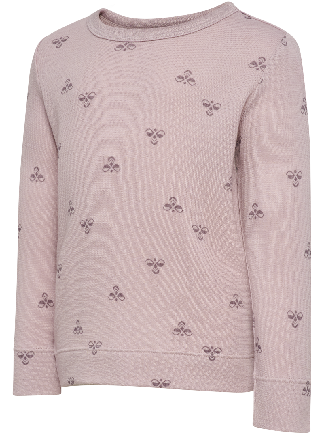 hmlMINI WOOL T-SHIRT L/S, CLOUD GRAY, packshot
