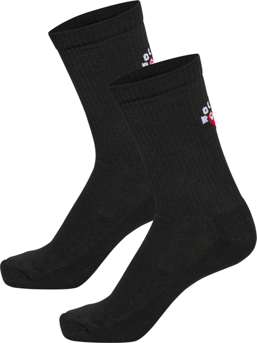 hmlROLIGAN 2-PACK SOCKS, BLACK, packshot