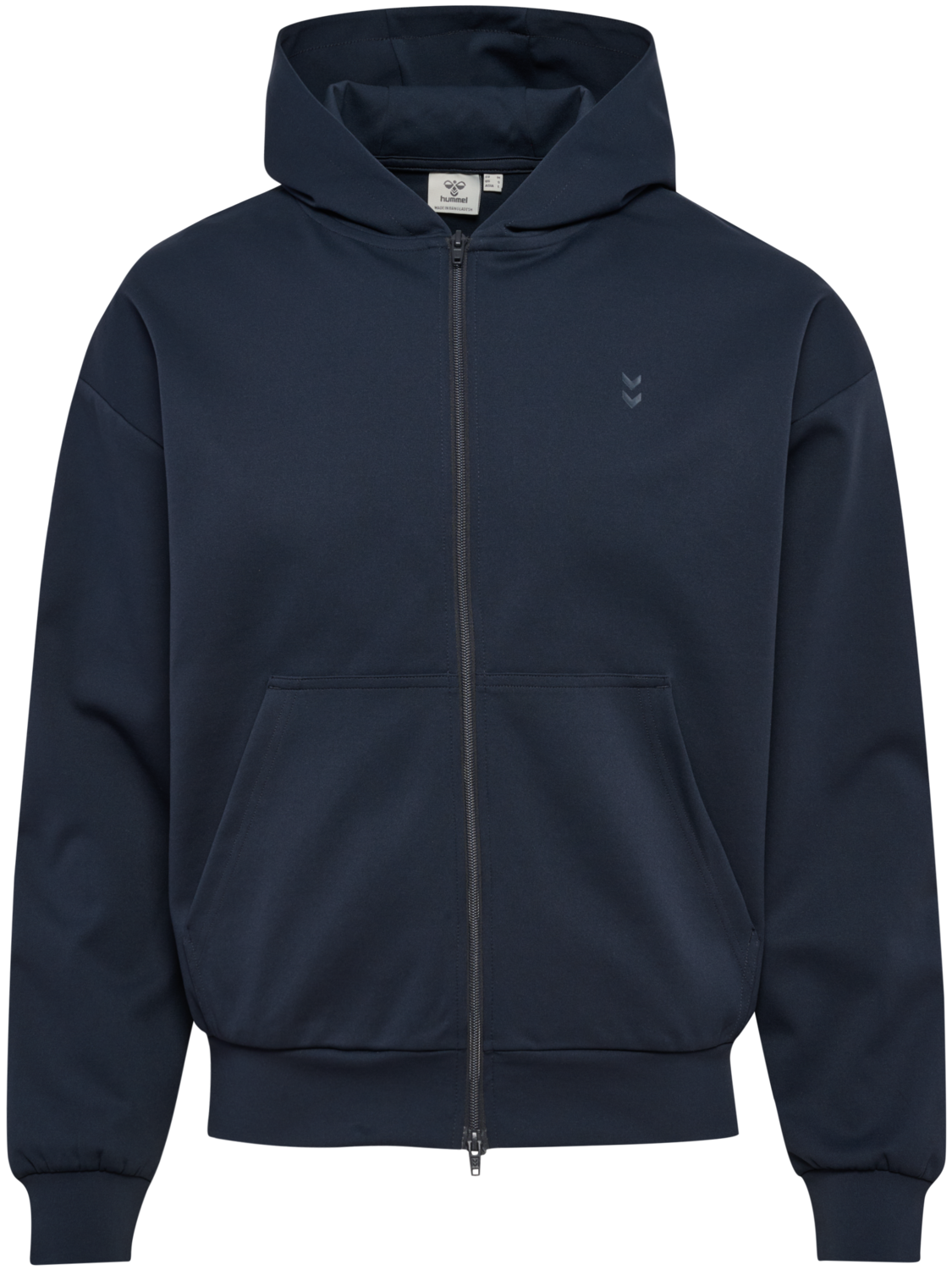 hmlDEFENDER ZIP HOODIE, EBONY, packshot