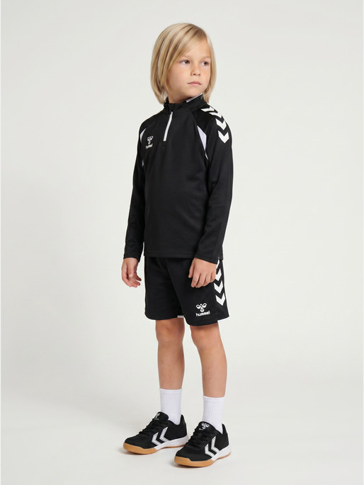hmlCORE 2.0 HALF ZIP KIDS, BLACK/WHITE, model