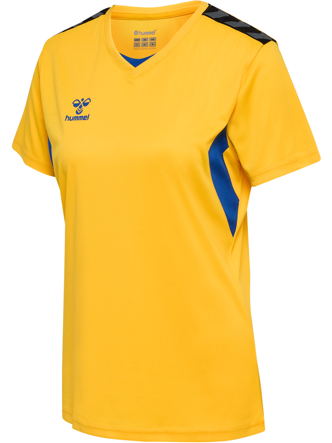 hmlAUTHENTIC PL JERSEY S/S WOMAN, SPORTS YELLOW/TRUE BLUE, packshot