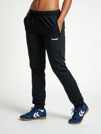 HMLGO COTTON PANTS WOMAN, BLACK, model