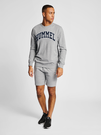 hmlIC BILL SWEATSHIRT, GREY MELANGE, model