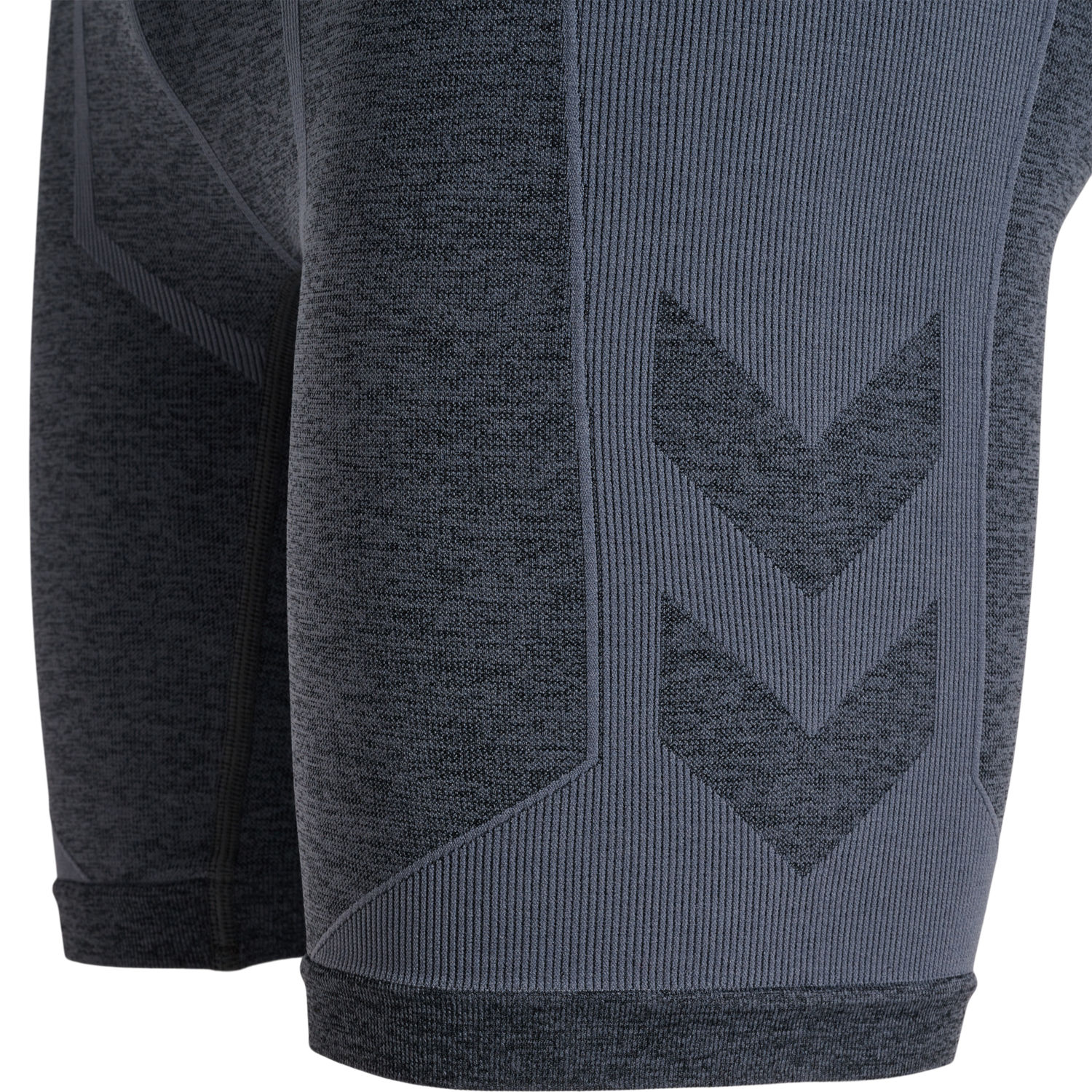 hmlMT JUSTIN SEAMLESS TIGHT SHORTS, BLACK/ASPHALT MELANGE, packshot