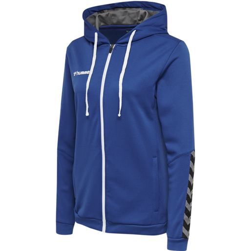 hmlAUTHENTIC POLY ZIP HOODIE WOMAN, TRUE BLUE, packshot