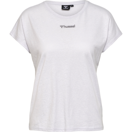 hmlZANDRA T-SHIRT, LIGHT GREY MELANGE, packshot