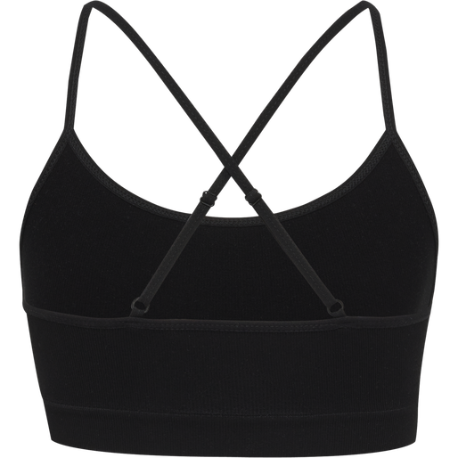 hmlJUNO SEAMLESS BRA, BLACK, packshot