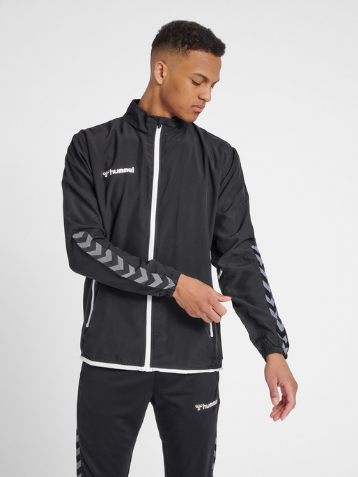 hmlAUTHENTIC MICRO JACKET, BLACK/WHITE, model
