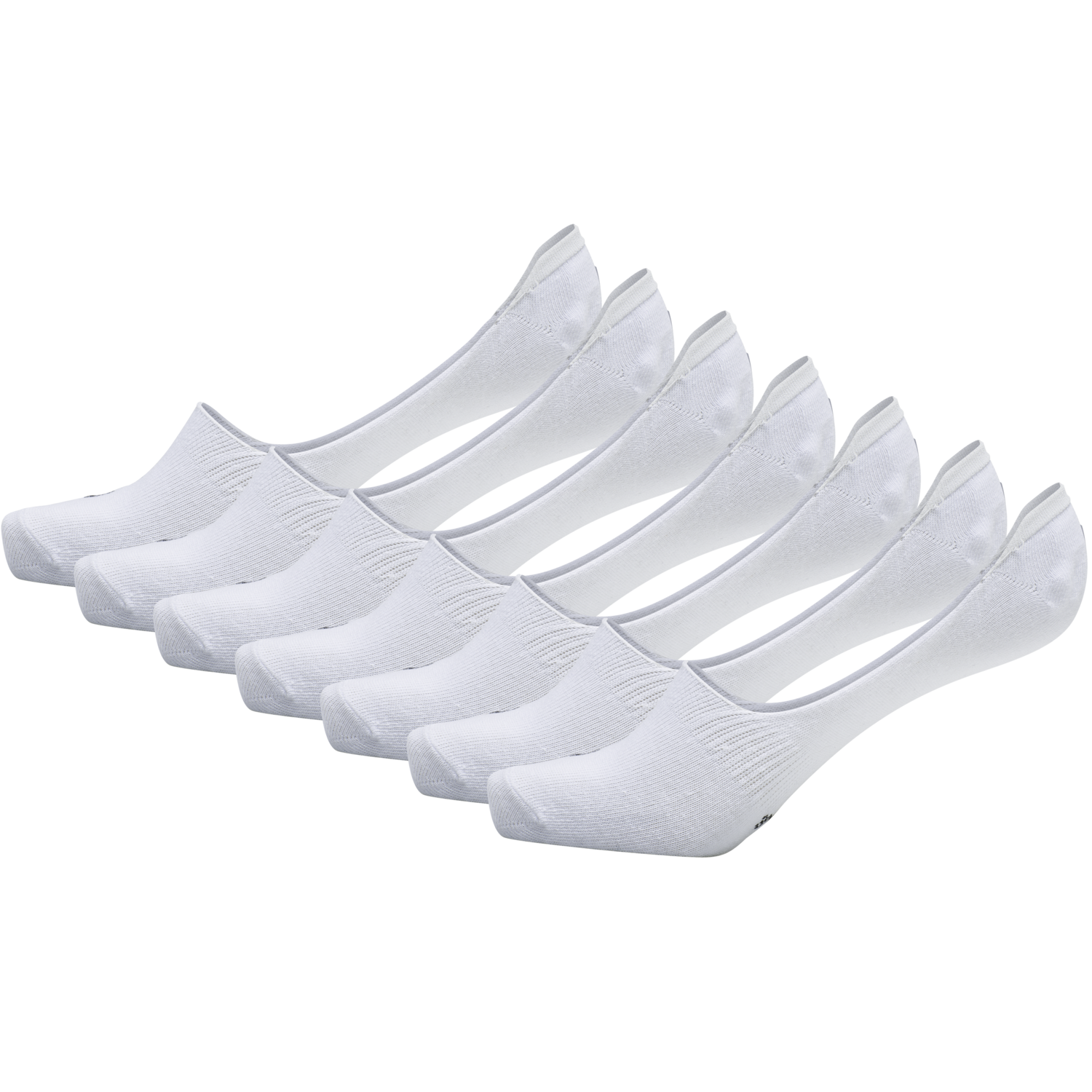 hmlCHEVRON 6-PACK NO SHOW SOCKS, WHITE, packshot