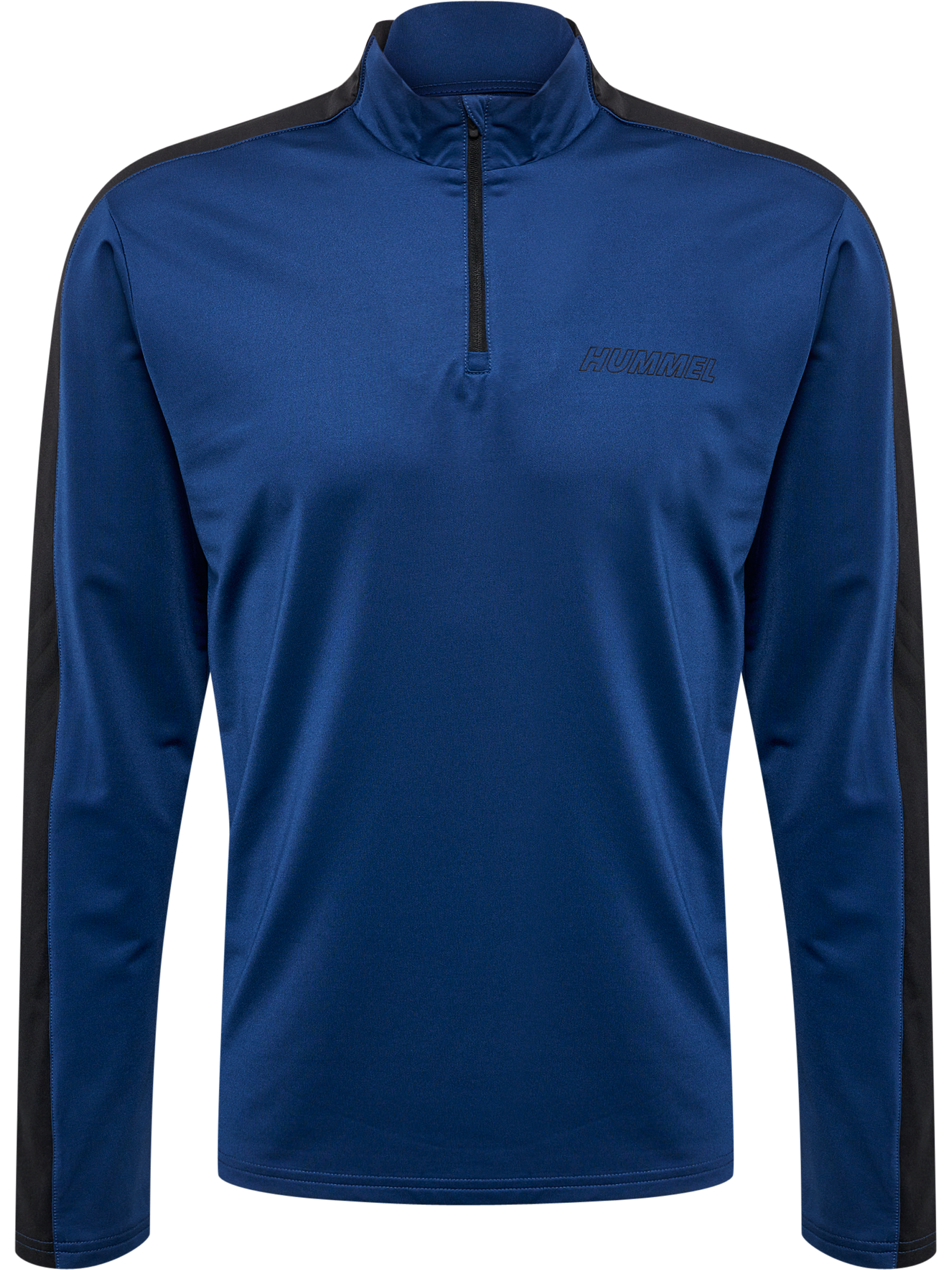 hmlTE STRENGTH PL HALF ZIP, INSIGNIA BLUE/BLACK, packshot