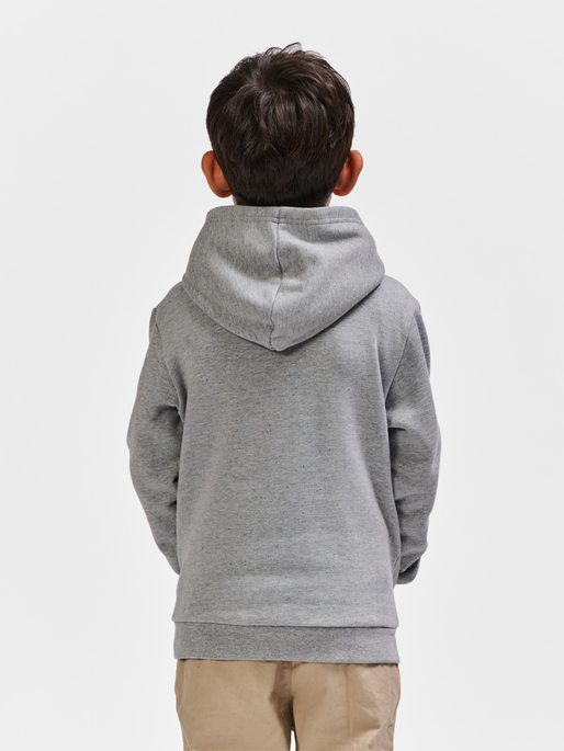 hmlNIPPS HOODIE, LIGHT GREY MELANGE, model