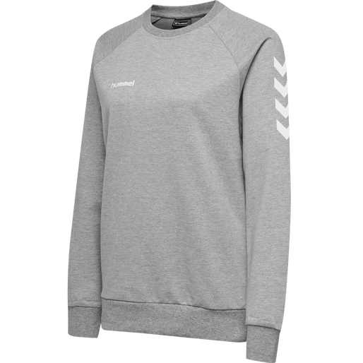 HMLGO COTTON SWEATSHIRT WOMAN, GREY MELANGE, packshot