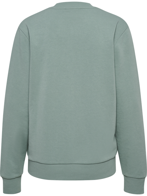 hmlPULSE W SWEAT CREWNECK, CHINOIS GREEN, packshot