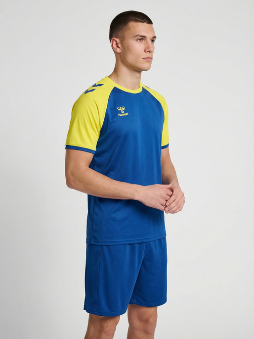 hmlMATCH LEAGUE JERSEY S/S, TRUE BLUE/BLAZING YELLOW, model