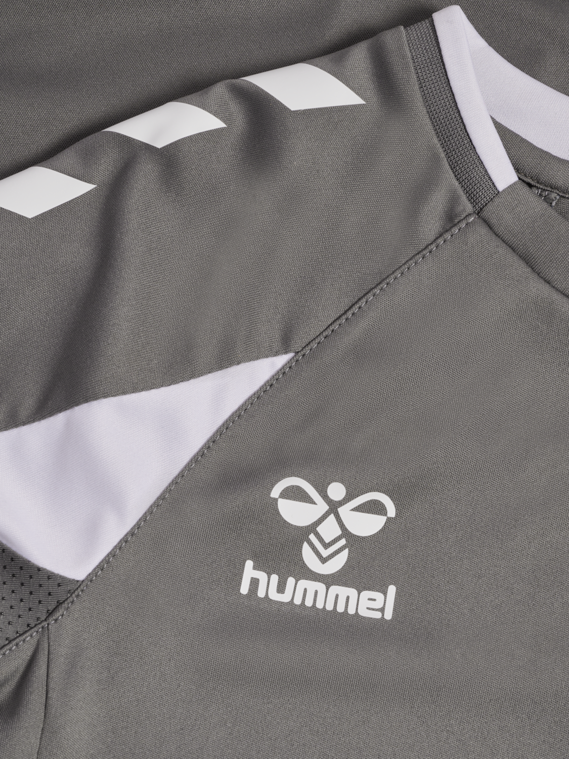 hmlCORE 2.0 JERSEY S/S KIDS, STEEL GRAY/WHITE, packshot