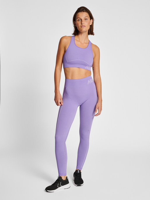 hmlTE CHRISTEL SEAMLESS MW TIGHTS, PAISLEY PURPLE, model