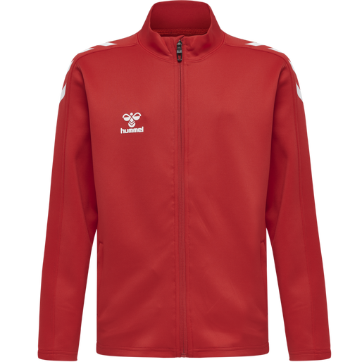 hmlCORE XK POLY ZIP SWEAT KIDS, TRUE RED hmlCORE XK POLY ZIP SWEAT KIDS, TRUE RED, packshot