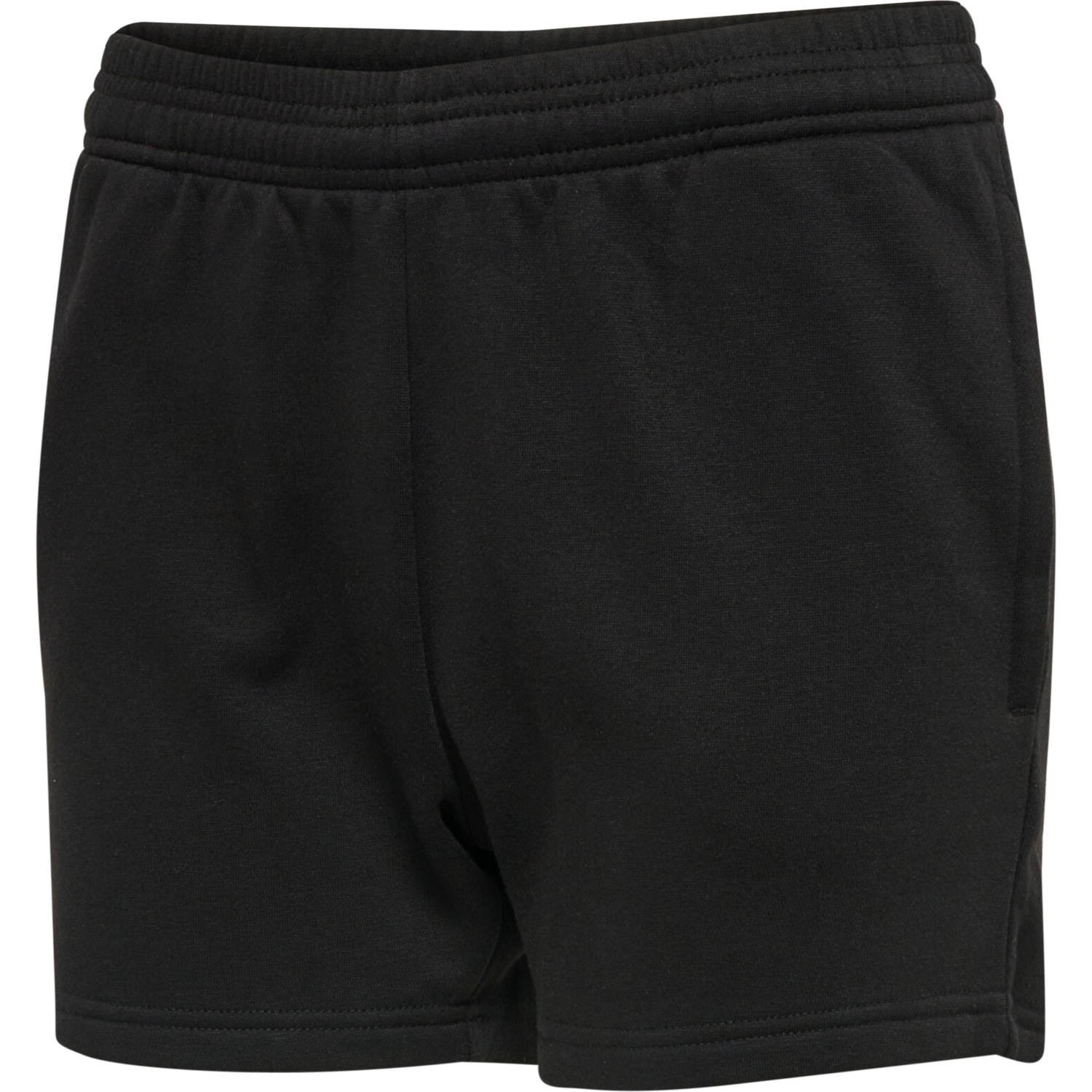 hmlRED BASIC SWEAT SHORTS WOMAN, BLACK, packshot