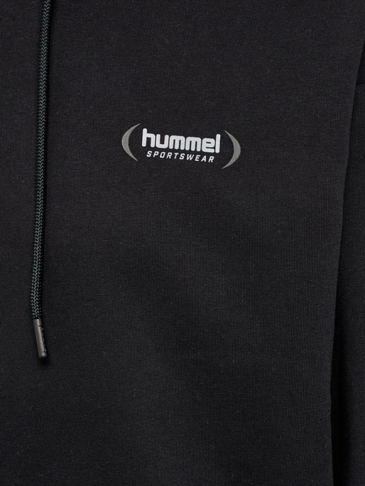 hmlFELIX LOOSE HOODIE, BLACK hmlFELIX LOOSE HOODIE, BLACK, packshot