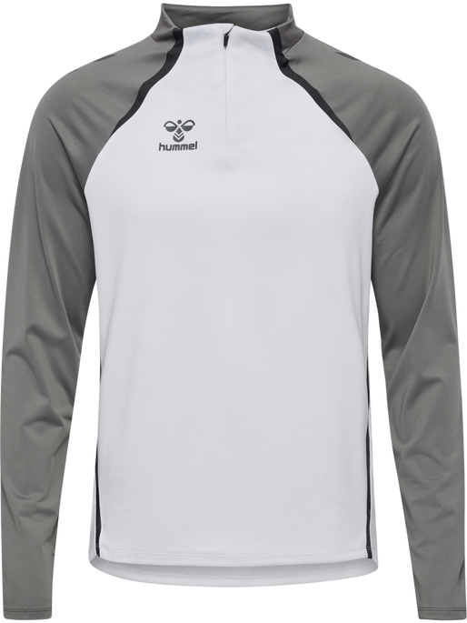 hmlLEAD 2.0 HALF ZIP, WHITE/STEEL GRAY hmlLEAD 2.0 HALF ZIP, WHITE/STEEL GRAY, packshot