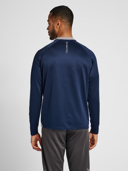 hmlGG12 ACTION HALF ZIP SWEAT, MARINE, model