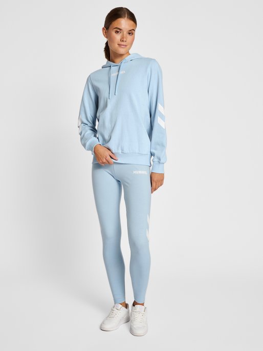 hmlLEGACY WOMAN HOODIE, CELESTIAL BLUE, model
