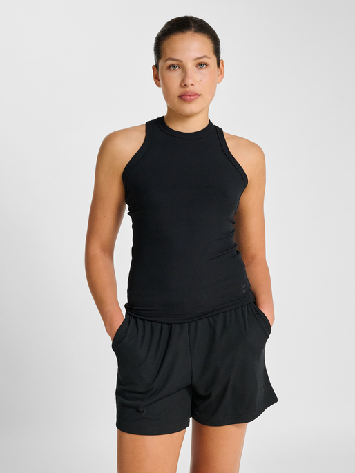 hmlPULSE RIB TANK TOP, BLACK, model