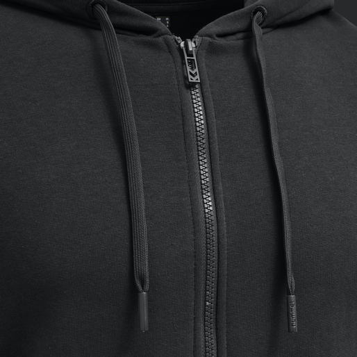 hmlLEGACY ZIP HOODIE PLUS, BLACK hmlLEGACY ZIP HOODIE PLUS, BLACK, packshot
