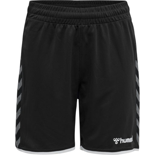 hmlAUTHENTIC KIDS POLY SHORTS, BLACK/WHITE, packshot