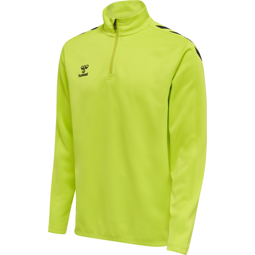 hmlCORE XK HALF ZIP POLY SWEAT, LIME POPSICLE hmlCORE XK HALF ZIP POLY SWEAT, LIME POPSICLE, packshot