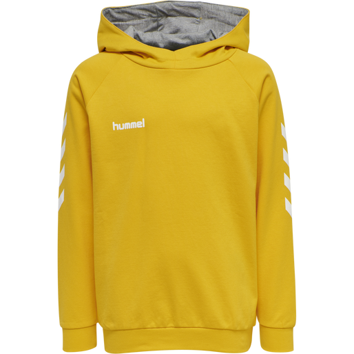 HMLGO KIDS COTTON HOODIE, SPORTS YELLOW, packshot