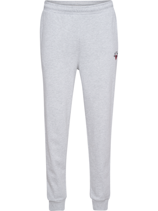 hmlROLIGAN SWEATPANTS, LIGHT GREY MELANGE, packshot