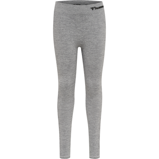 hmlCI JUNIOR SEAMLESS TIGHTS, GREY MELANGE hmlCI JUNIOR SEAMLESS TIGHTS, GREY MELANGE, packshot