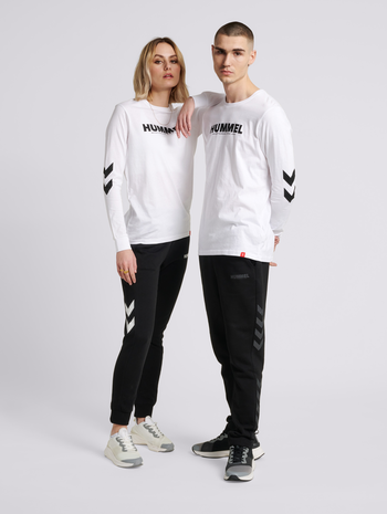 hmlLEGACY T-SHIRT L/S, WHITE, model