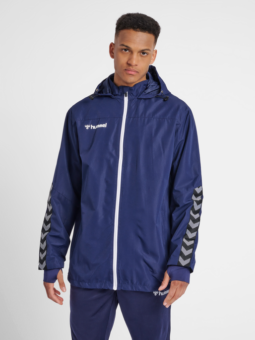 hmlAUTHENTIC ALL-WEATHER JACKET, MARINE, model
