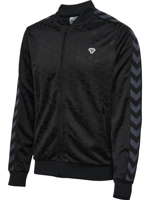 hmlARCHIVE REGULAR POLY JACKET AOP, BLACK/EBONY hmlARCHIVE REGULAR POLY JACKET AOP, BLACK/EBONY, packshot
