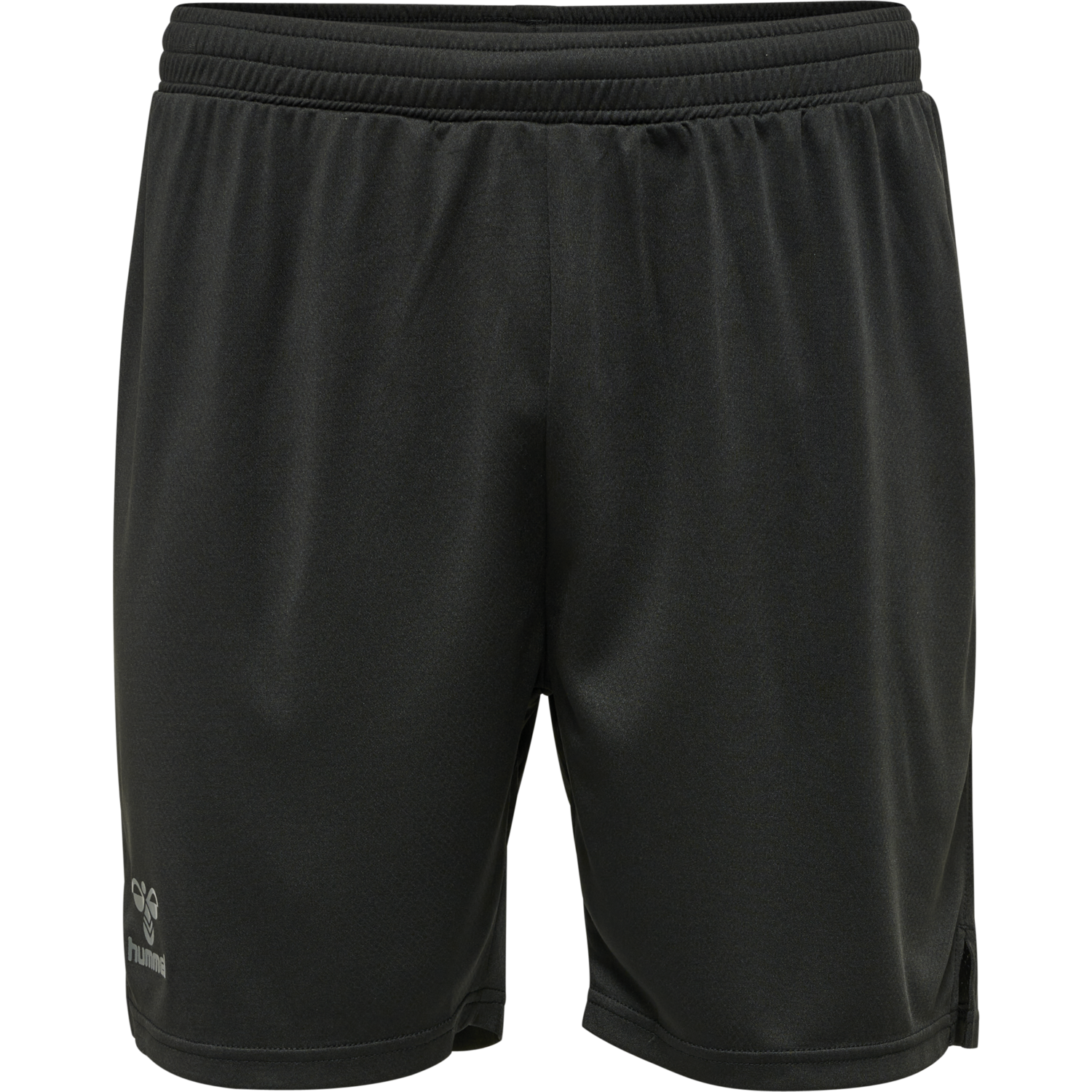 hmlONGRID POLY SHORTS, JET BLACK/FORGED IRON, packshot